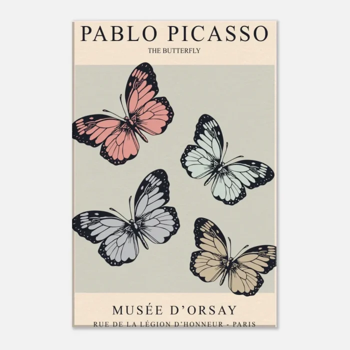 Picasso's The Butterfly – Elegant Pastel Butterfly Art Print | Modern Museum Wall Decor - Image 6