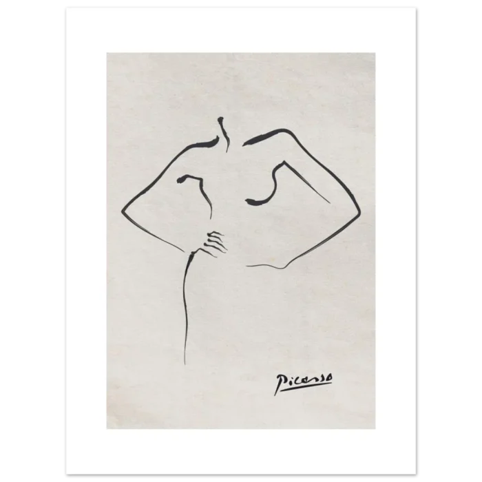 Minimalist Picasso Line Art Poster - Abstract Female Form in Various Sizes - Image 7