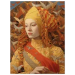 Mystic Empress: Golden Avian Tapestry 40x50 - Premium Matte Paper Poster - Image 6