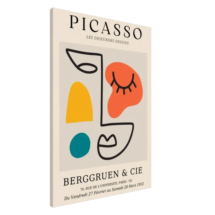 Abstract Picasso Face Canvas Print – Vibrant Modern Art for Your Walls - Image 3