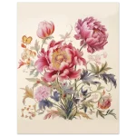 Vintage Botanical Peony & Butterfly Print - Premium Matte Paper Poster in Multiple Sizes - Image 5