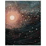 Cosmic Sunrise Abstract Art Poster - 40 x 50 Premium Matte Paper for a Luminous Touch