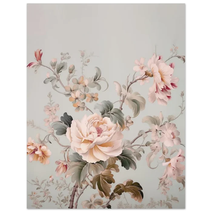 Delicate Peony & Botanical Art Print - Premium Matte Paper Poster in various sizes - Image 5