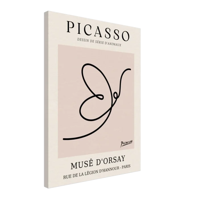 Minimalist Picasso Animal Line Art Poster – Beige & Black Modern Wall Art Canvas - Image 5