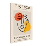 Abstract Picasso-Inspired Face Line Art Canvas – Modern Expressionist Wall Art in Vibrant Hues - Image 5