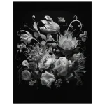 Dramatic Monochromatic Floral Bouquet - Premium Matte Paper Poster - Image 5
