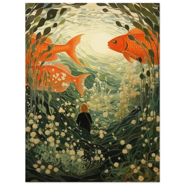 Enchanted Underwater Garden Art Print - Premium Matte Paper Poster - Image 4