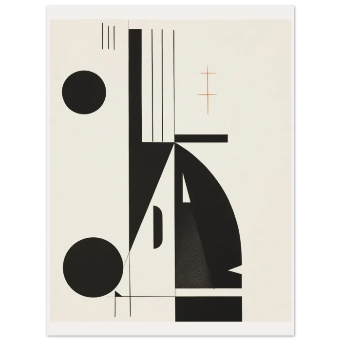 Abstract Geometric Mid-Century Art Print – Premium Matte Paper Poster in Multiple Sizes - Image 6