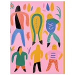 Abstract Joyful Figures 40 x 50 - Premium Matte Paper Poster in Vibrant Pink and Bold Hues - Image 3