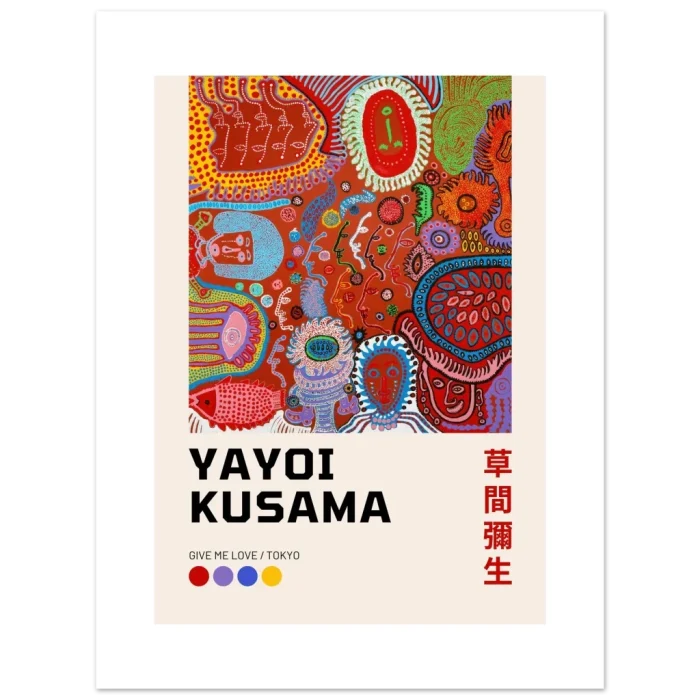 Yayoi Kusama 'Give Me Love / Tokyo' Premium Matte Paper Poster - Image 2