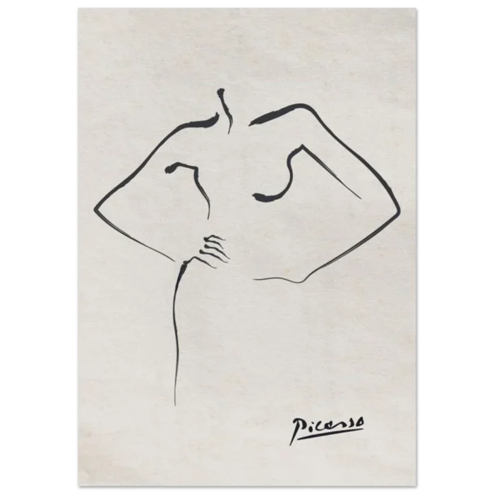 Minimalist Picasso Line Art Poster - Abstract Female Form in Various Sizes - Image 3
