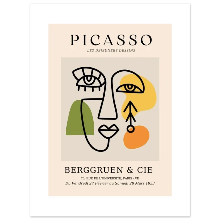 Abstract Picasso Face Poster: Modern Art Print in Various Sizes - Image 3