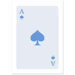 Minimalist Ace of Spades Poker Card Poster - Modern Casino Art Print in a Range of Sizes