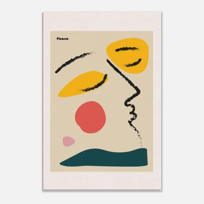 Abstract Picasso Face Poster – Modern Organic Shapes Wall Art with Bold Color Palette - Image 6