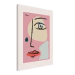 Abstract Picasso-Inspired Face Canvas – Modern Cubist Wall Art in Vibrant Pink & Black - Image 5