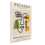 Abstract Picasso Face Line Art Print – Modern Minimalist Wall Art with Organic Shapes and Earth Tones - Image 3