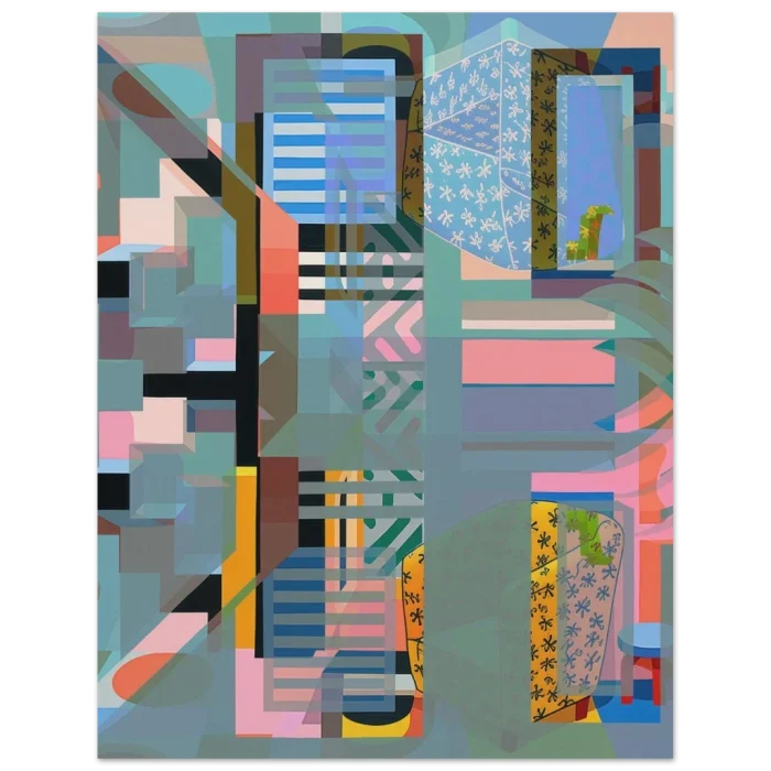 Abstract Geometric Dreamscape Poster - Premium Matte Paper for Modern Art Lovers - Image 5