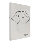 Picasso-Inspired Minimalist Female Form Canvas Print – Elegant Black & White Line Art for Modern Interiors - Image 5