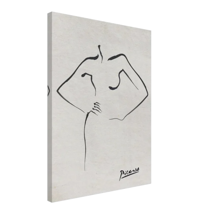 Picasso Minimalist Female Form Canvas Print – Elegant Black & White Line Art for Modern Interiors - Image 5