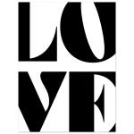 Minimalist 'LOVE' Typographic Art Print - Premium Matte Paper Poster in Various Sizes - Image 3