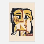 Abstract Cubist Face Canvas Art – Modern Expressionist Wall Decor in Warm Tones, Your Choice of Sizes - Image 6