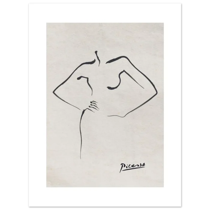 Minimalist Picasso Line Art Poster - Abstract Female Form in Various Sizes - Image 10