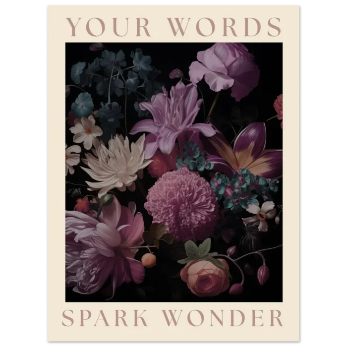 Dramatic Floral Bouquet - Premium Matte Paper Poster - Image 2