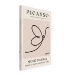 Minimalist Picasso Animal Line Art Poster – Beige & Black Modern Wall Art Canvas