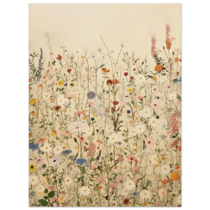 Wildflower Meadow Art Print - Premium Matte Paper Poster in Various Sizes - Image 3