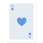 Minimalist Ace of Hearts Classic Semi-Glossy Paper Poster - Playful Card Art in Multiple Sizes
