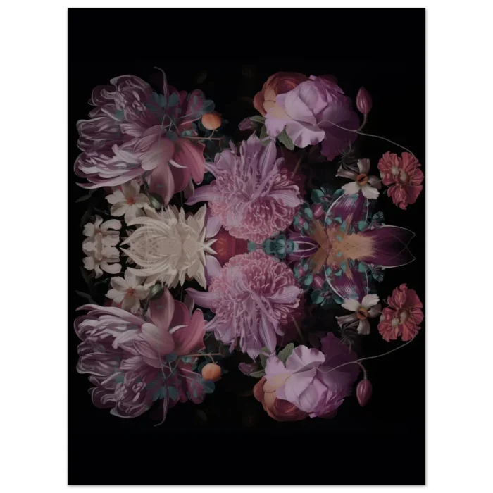 Dark Romance Floral Arrangement - 40 x 50 Premium Matte Paper Poster in various sizes - Image 4