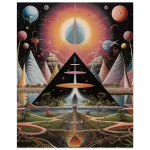 Cosmic Enlightenment: Abstract Psychedelic Art Print - Premium Matte Paper Poster in Multiple Sizes