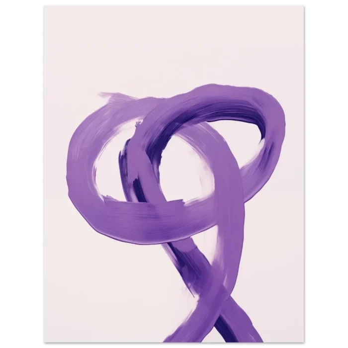 Abstract Purple Swirls - Premium Matte Paper Poster in Multiple Sizes - Image 5