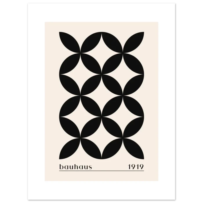 Bauhaus 1919 Geometric Floral Motif Premium Matte Paper Poster - Image 2