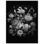 Dramatic Monochromatic Floral Bouquet - Premium Matte Paper Poster - Image 6