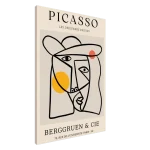 Abstract Picasso-Inspired Face Line Art Poster – Modern Cubist Wall Art Canvas with Playful Hues - Image 3