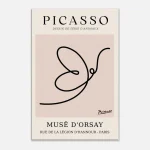 Minimalist Picasso Animal Line Art Poster – Beige & Black Modern Wall Art Canvas - Image 6