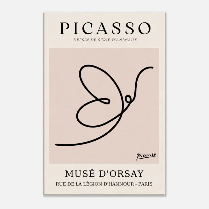 Minimalist Picasso Animal Line Art Poster – Beige & Black Modern Wall Art Canvas - Image 6