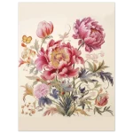 Vintage Botanical Peony & Butterfly Print - Premium Matte Paper Poster in Multiple Sizes - Image 3