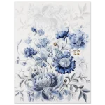 Indigo Bloom Botanical Art Print - Premium Matte Paper Poster in Multiple Sizes - Image 2