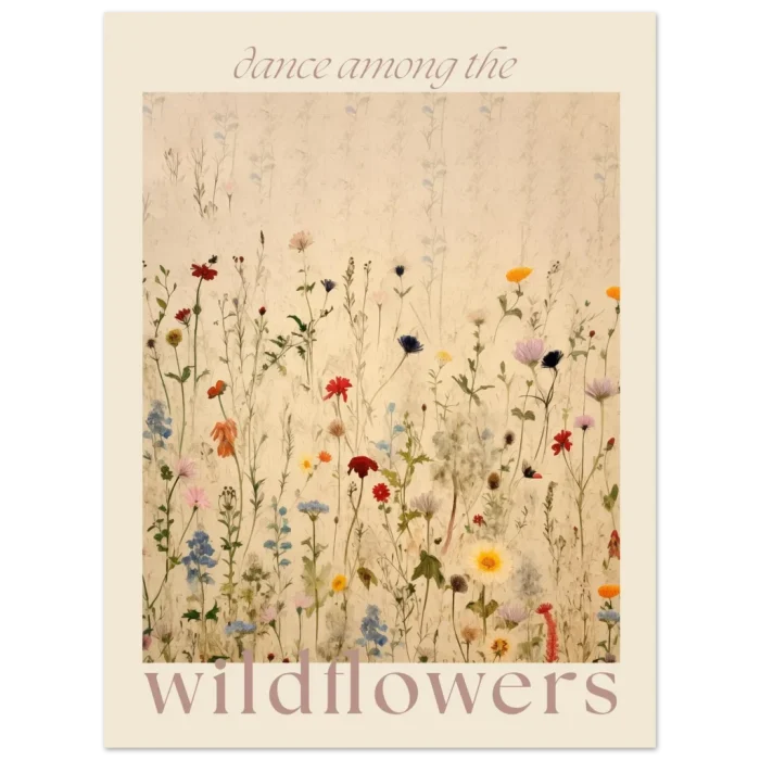 Dance Among the Wildflowers - Premium Matte Paper Poster | Vintage-Inspired Botanical Art in Multiple Sizes - Image 6