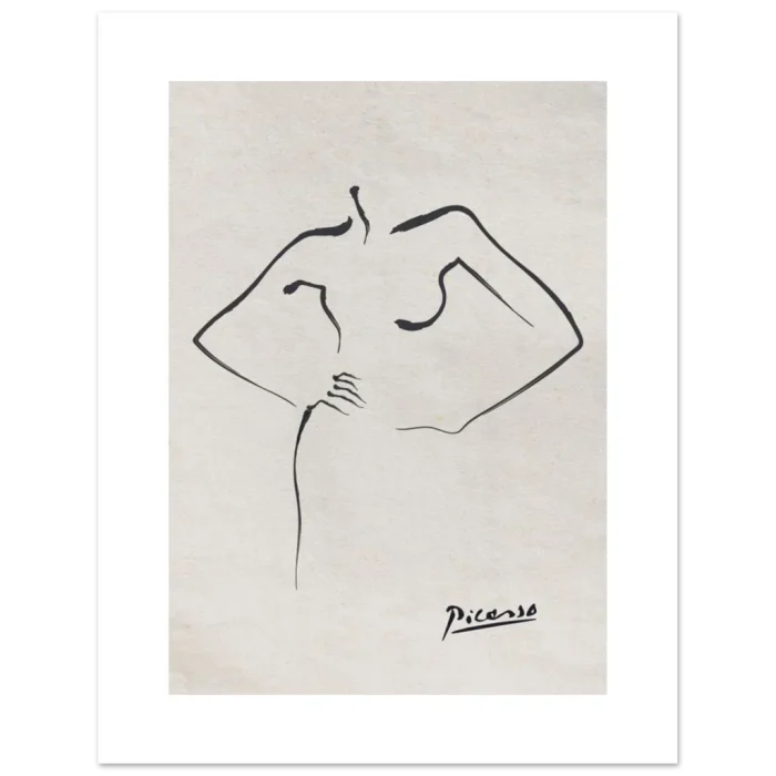 Minimalist Picasso Line Art Poster - Abstract Female Form in Various Sizes - Image 11