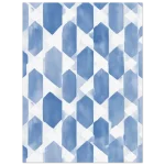 Abstract Geometric Blue Watercolor Pattern - Premium Matte Paper Poster - Image 4