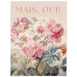 Mais, Oui! Parisian Floral Blush - Premium Matte Paper Poster in Multiple Sizes - Image 2