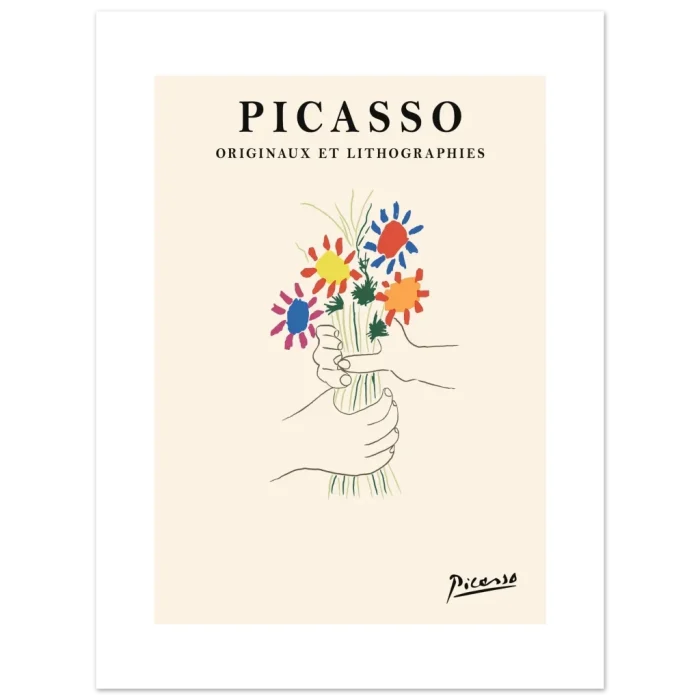 Picasso's Bouquet of Peace Premium Matte Paper Poster - Vibrant Abstract Floral Art Print - Image 3