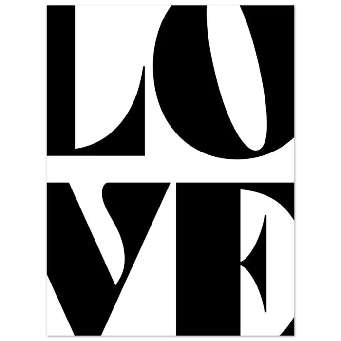 Minimalist 'LOVE' Typographic Art Print - Premium Matte Paper Poster in Various Sizes - Image 4