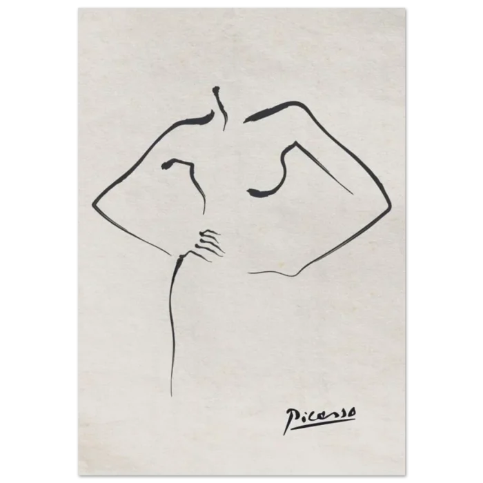 Minimalist Picasso Line Art Poster - Abstract Female Form in Various Sizes - Image 5