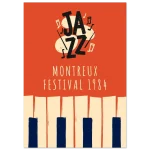 Retro Jazz Festival 1984 Montreux Poster - Classic Semi-Glossy Paper