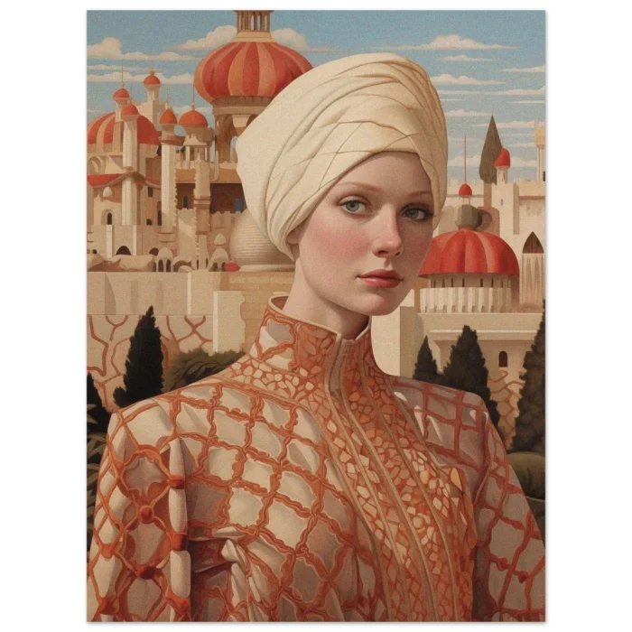 Exotic Eastern Princess Art Print – Premium Matte Paper Poster - Image 4
