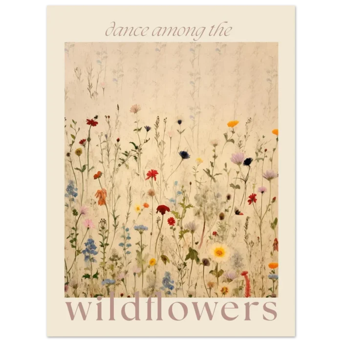 Dance Among the Wildflowers - Premium Matte Paper Poster | Vintage-Inspired Botanical Art in Multiple Sizes - Image 3